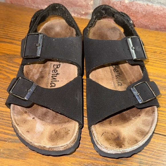 Birkenstock Betula Womens Double Buckle Strap Suede Slingback Sandals Sz 37 - Picture 1 of 10